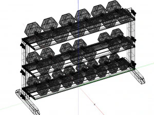 健身房举重架 3D 模型