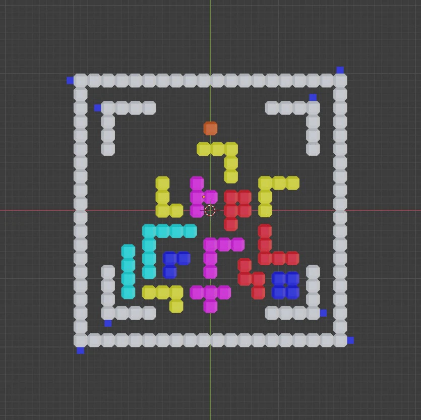 Cube tris 3D Print Model .c4d .max .obj .3ds .fbx .stl .blend