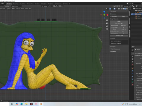 Marge Simpson Eve 3D Print Model