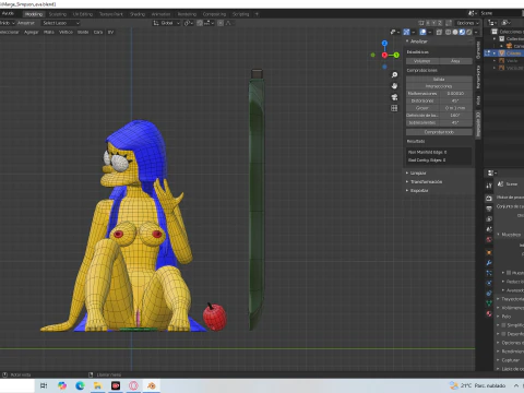 Marge Simpson Eve 3D Print Model