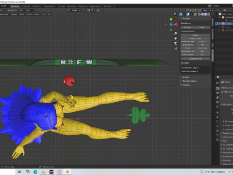 Marge Simpson Eve 3D Print Model