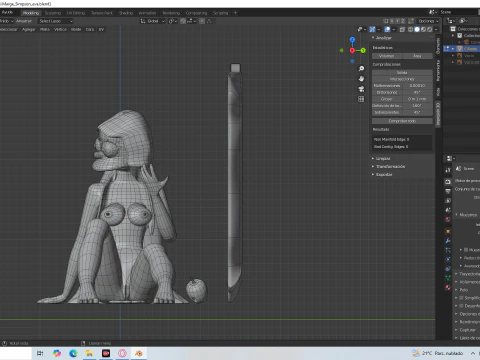 Marge Simpson Eve 3D Print Model