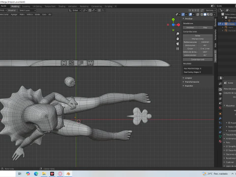 Marge Simpson Eve 3D Print Model