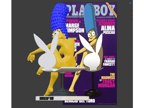Marge Simpson, copertina della rivista Playboy Modello di stampa 3D