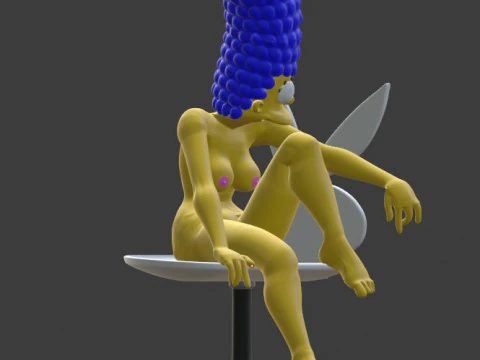 Marge Simpson, copertina della rivista Playboy Modello di stampa 3D