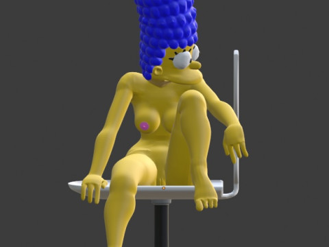 Majalah sampul Marge Simpson Playboy Model Cetak 3D