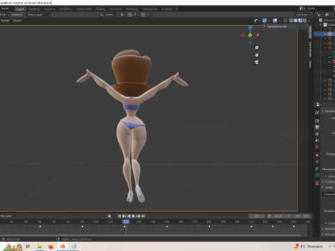 Fairly Oddparents Timmy Turners 엄마 비키니 3D 프린트 모델