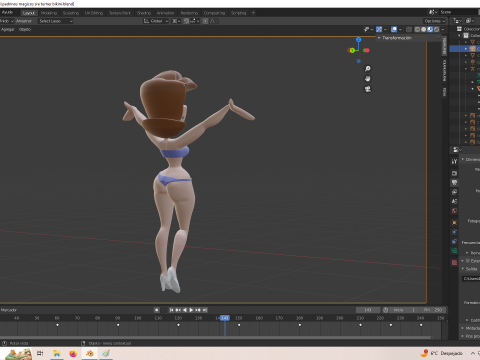 Fairly Oddparents Timmy Turners 엄마 비키니 3D 프린트 모델