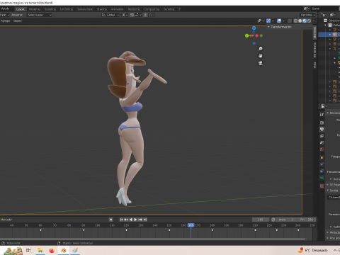 Fairly Oddparents Timmy Turners 엄마 비키니 3D 프린트 모델