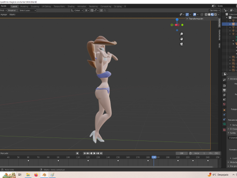 Fairly Oddparents Timmy Turners 엄마 비키니 3D 프린트 모델