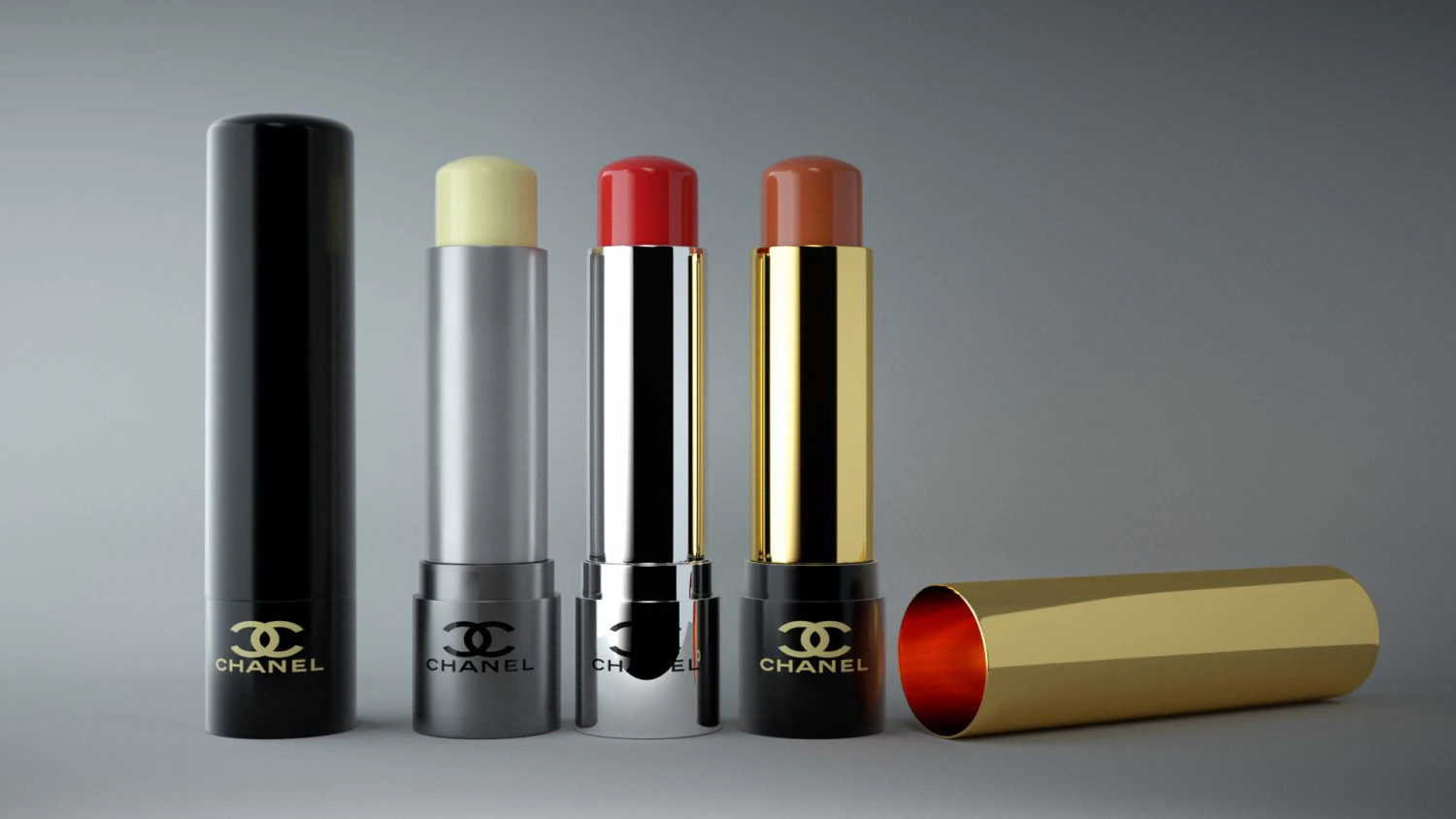 lipstick mockup pack 3D Model .c4d .max .obj .3ds .fbx .stl .blend
