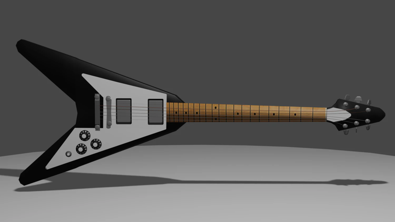 guitarra flying v 3D Model .c4d .max .obj .3ds .fbx .stl .blend 