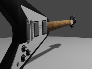 guitarra flying v Modello 3D