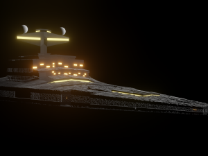 imperial warship 3D 模型