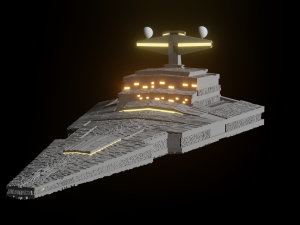 imperial warship 3D मॉडल