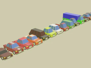 15 cars 3D Model