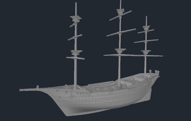 the ship is a dangerous merchant 3D Model .c4d .max .obj .3ds .fbx .stl .blend 