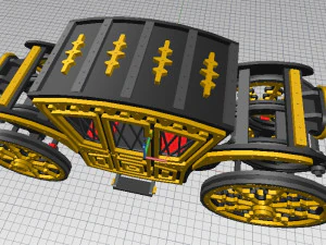 carruagem automotora Modelo 3D