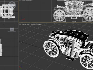 carruagem automotora Modelo 3D