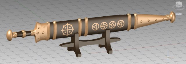 xiphos blade 3D Model .c4d .max .obj .3ds .fbx .stl .blend 