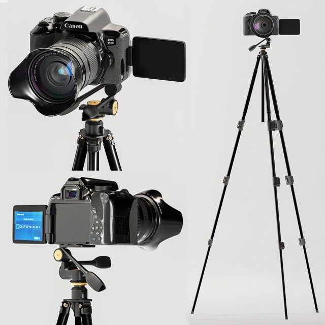 canon 750d 3D Model .c4d .max .obj .3ds .fbx .stl .blend 