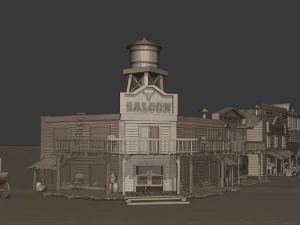 far west buildings 3D Model