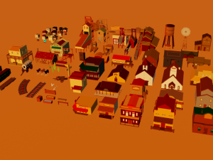 western voxel ultimate pack 3D Модель