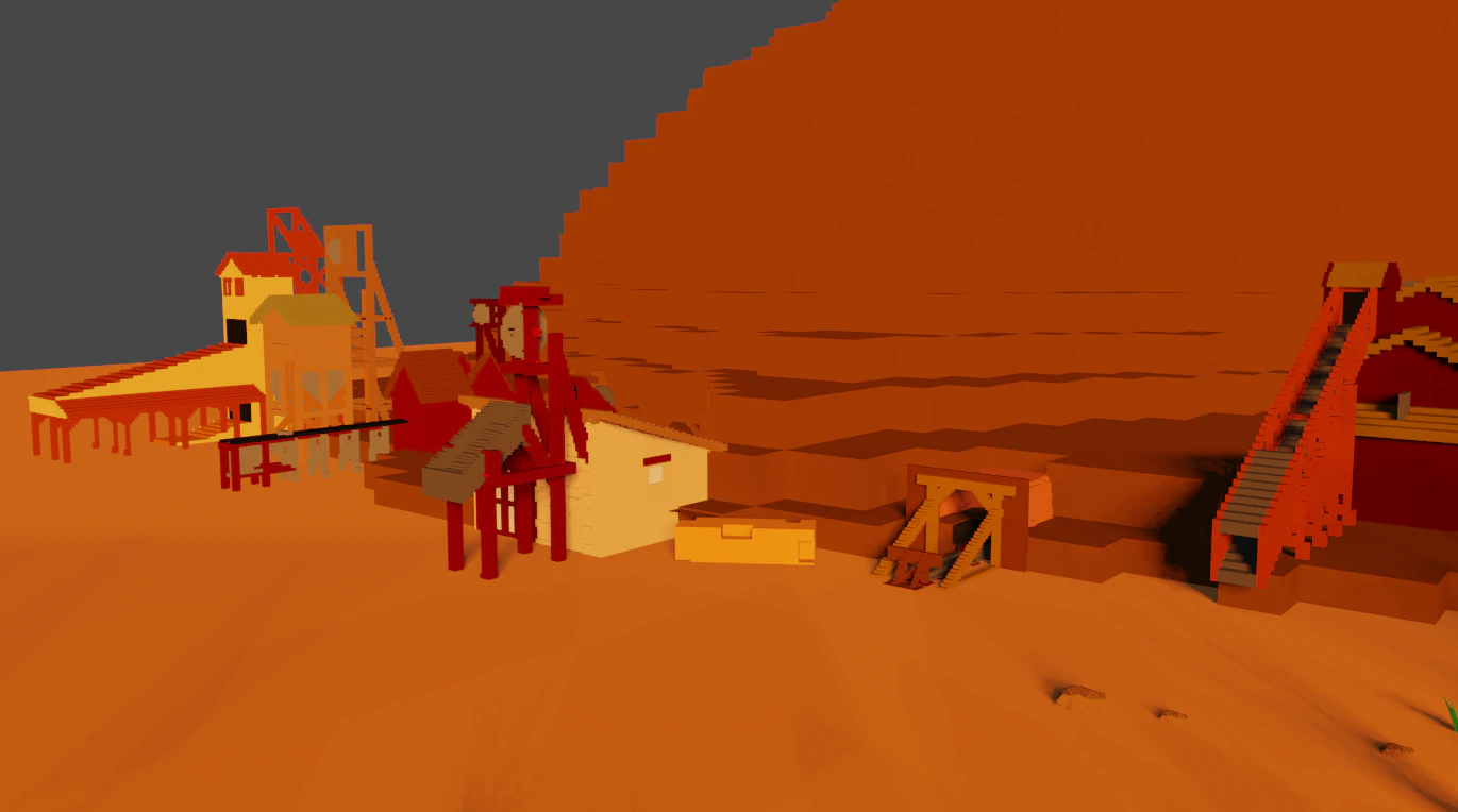 western voxel pack 2 - mine 3D Model .c4d .max .obj .3ds .fbx .stl .blend 