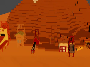 western voxel pack 2 - mine 3D Model