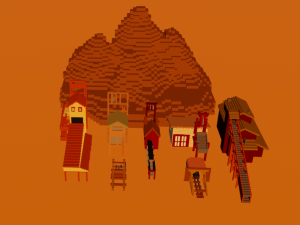 western voxel pack 2 - mine 3D मॉडल