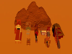 western voxel pack 2 - mine 3D Model