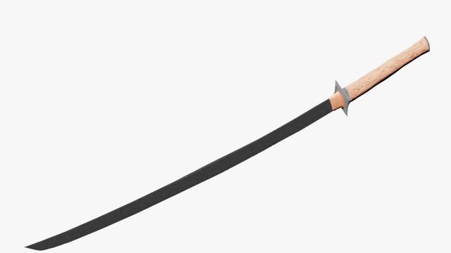damaged katana 3Dモデル .c4d .max .obj .3ds .fbx .stl .blend 