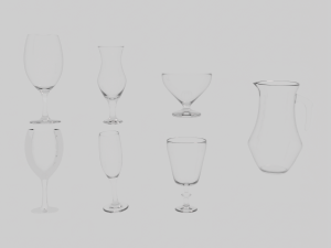 glass collection 3D-Modell