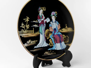 piring dekoratif gaya jepang Model 3D