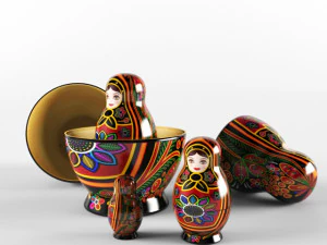 russische Matroschka 3D Modell