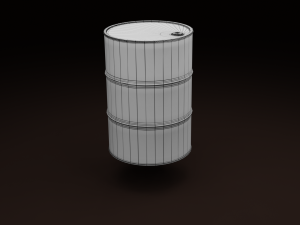 petrol barrel low-poly 3D मॉडल
