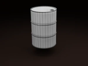 petrol barrel low-poly 3D Model