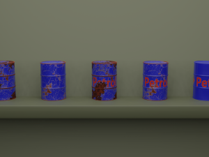 petrol barrel low-poly 3D मॉडल