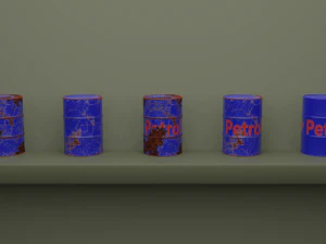 petrol barrel low-poly 3D Model