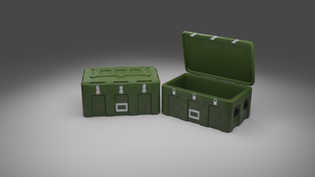 military cases pack low-poly Modello 3D .c4d .max .obj .3ds .fbx .stl .blend 