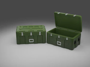 military cases pack low-poly 3D Model