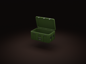 military cases pack low-poly Modello 3D