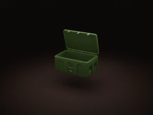 military cases pack low-poly 3D Model