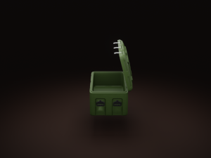 military cases pack low-poly Modello 3D
