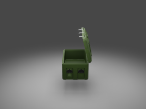 military cases pack low-poly Modello 3D