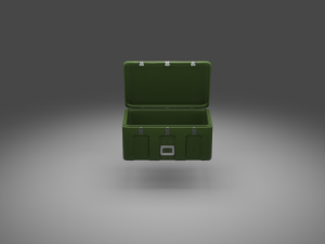 military cases pack low-poly Modello 3D