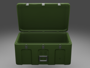 military cases pack low-poly Modello 3D