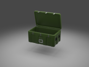 military cases pack low-poly Modello 3D