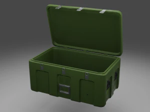 military cases pack low-poly 3D Model