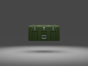 military cases pack low-poly Modello 3D